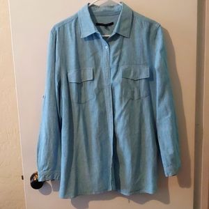 Chadwick long sleeve denim look blouse xl